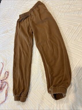 Brandy Melville John Galt Chocolate Brown Rosa Sweatpants Fleece Joggers OS